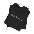 SAVED - Grey text minimalist T-Shirt