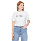 SAVED - Grey text minimalist T-Shirt