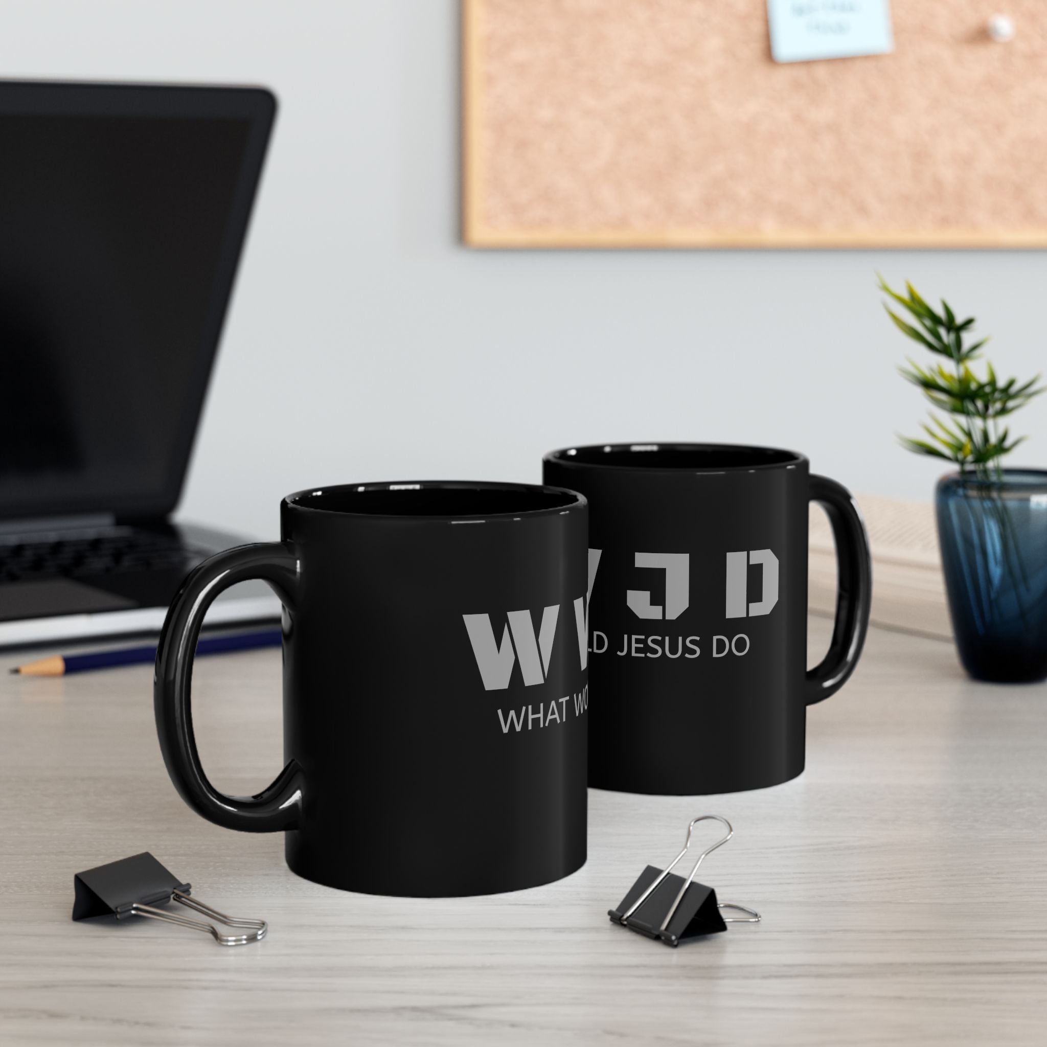 What Would Jesus Do? Black Mug — WWJD Faith Coffee Cup (11oz/15oz)