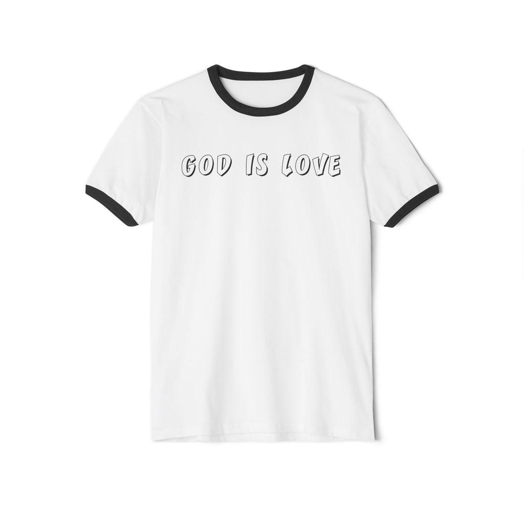 GOD IS LOVE - Ringer tee - Christian faith shirt