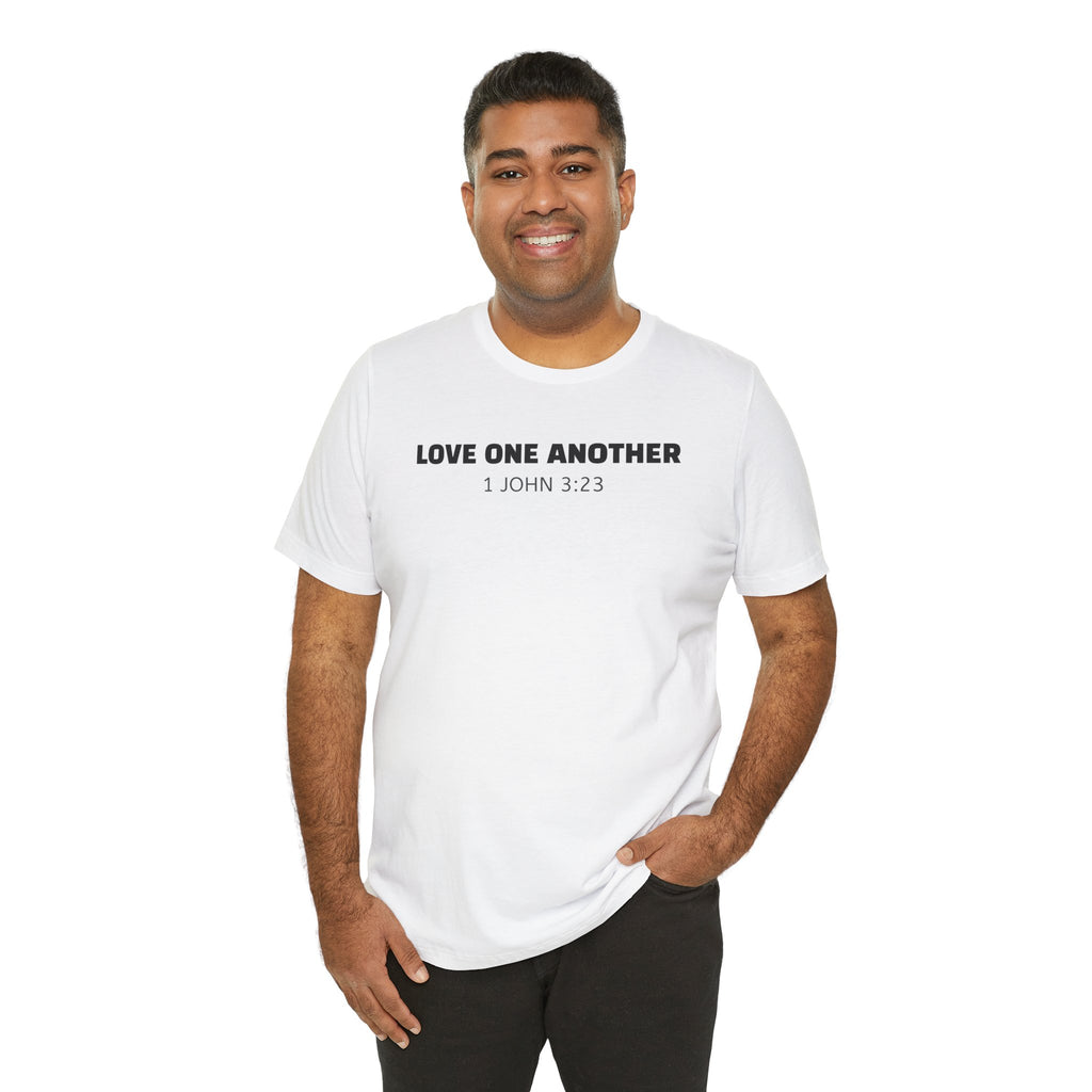 Love One Another 1 John 3:23 — Minimalist Lightweight Christian Faith T-Shirt