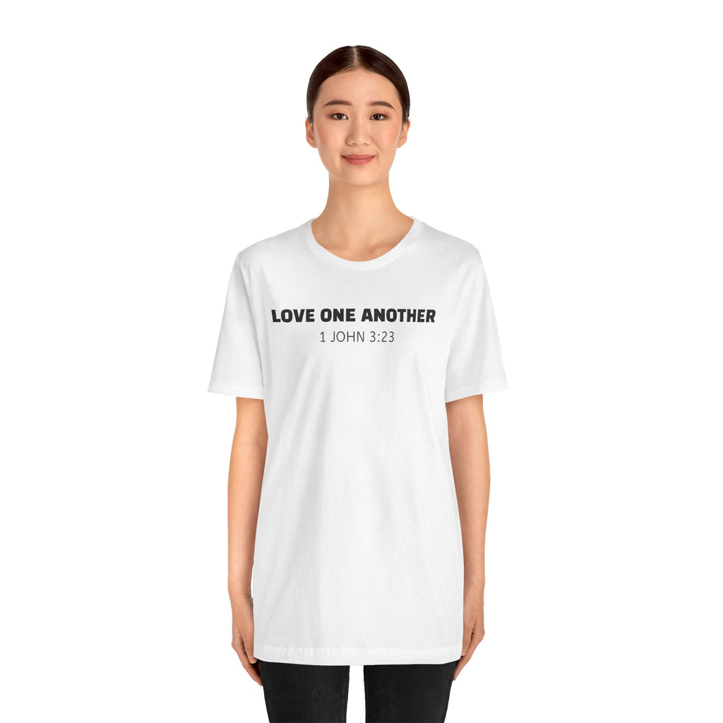 Love One Another 1 John 3:23 — Minimalist Lightweight Christian Faith T-Shirt