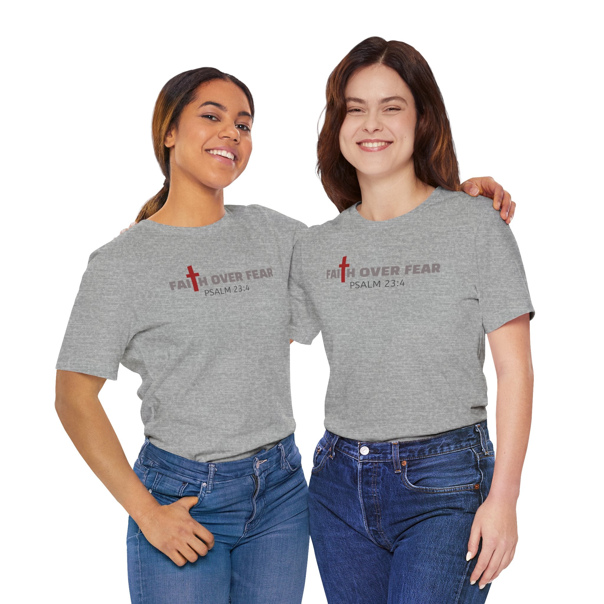 Faith Over Fear T‑Shirt — Christian Cross Inspirational Tee