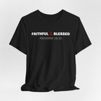 Faithful & Blessed Proverbs 28:20 — Minimalist Lightweight Christian Faith T-Shirt