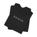 JESUS - Grey text minimalist T-Shirt