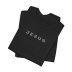 JESUS - Grey text minimalist T-Shirt