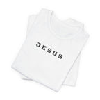 JESUS - Grey text minimalist T-Shirt