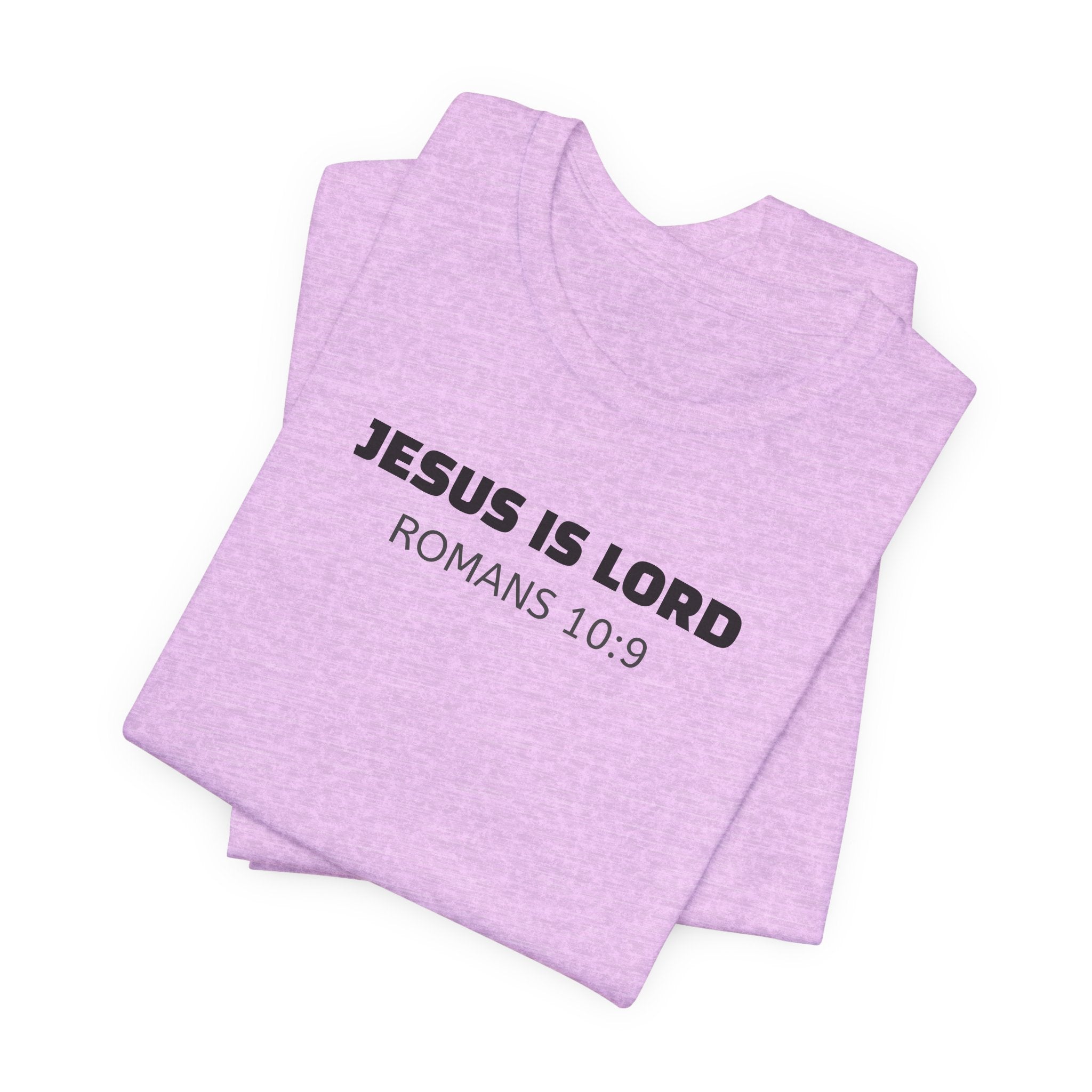 Jesus is Lord - Romans 10:9 — Minimalist Lightweight Christian Faith T-Shirt