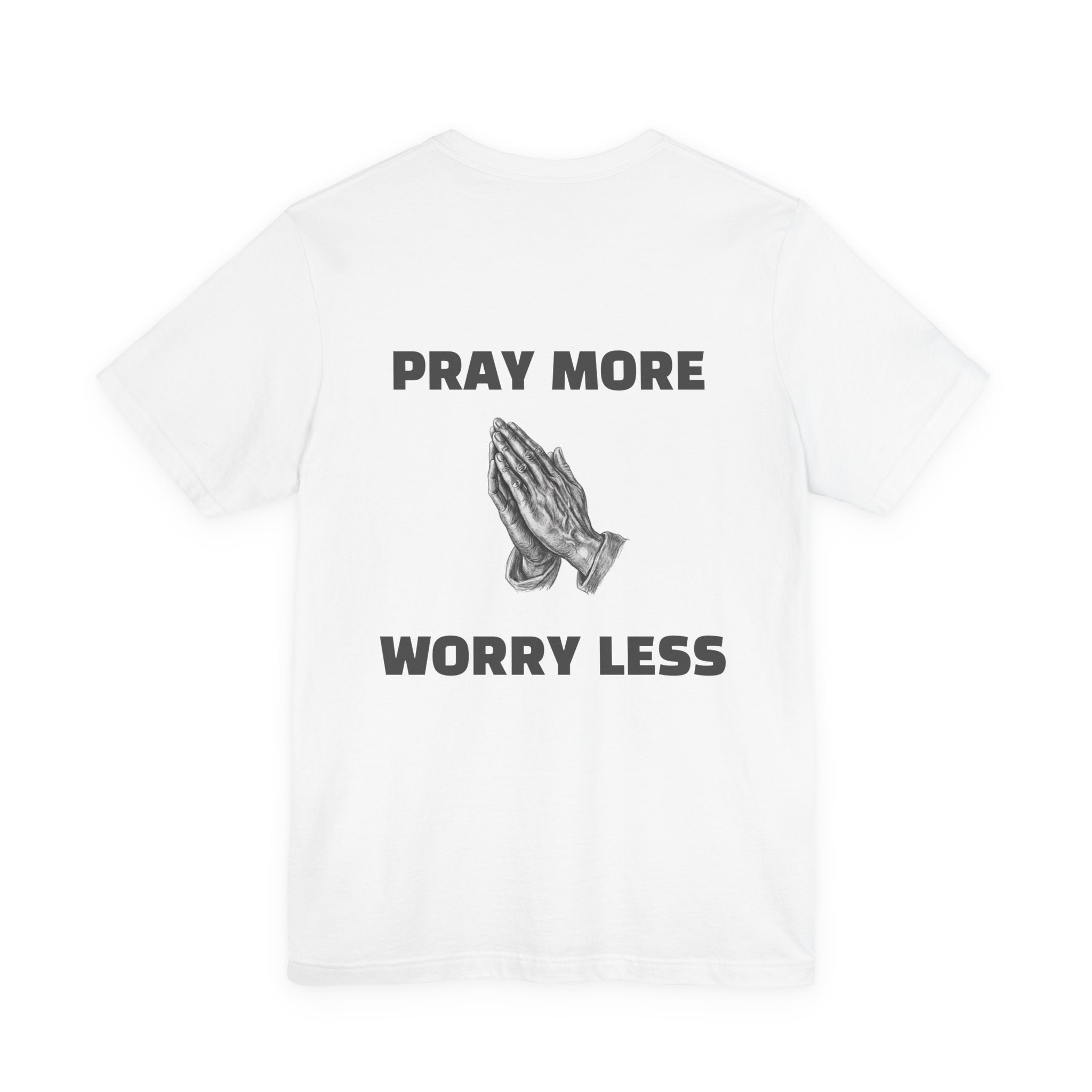 Pray More Worry Less tee | Prayer Hands Graphic Tee
