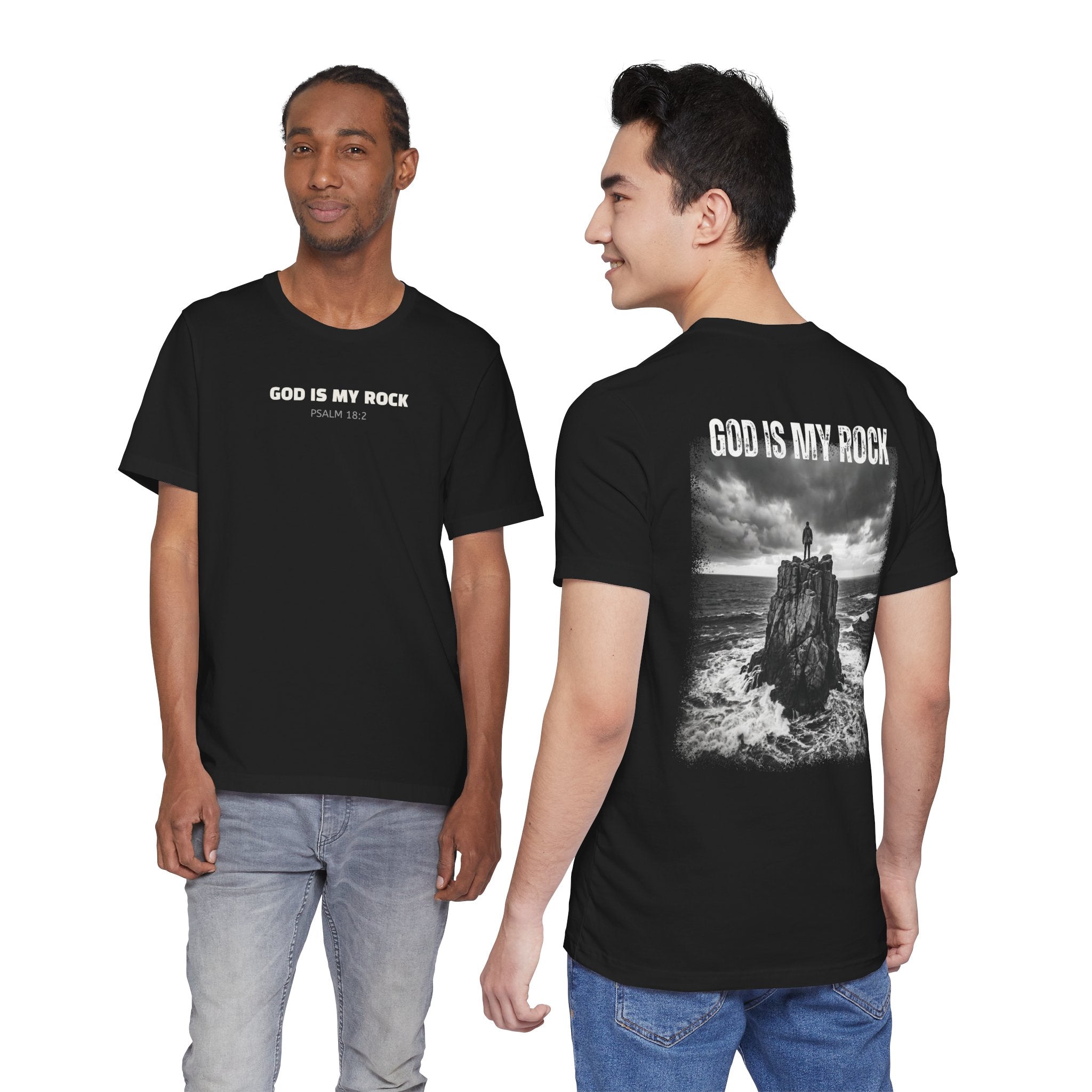 "God Is My Rock" T-Shirt | Psalm 18:2 Christian Faith Tee