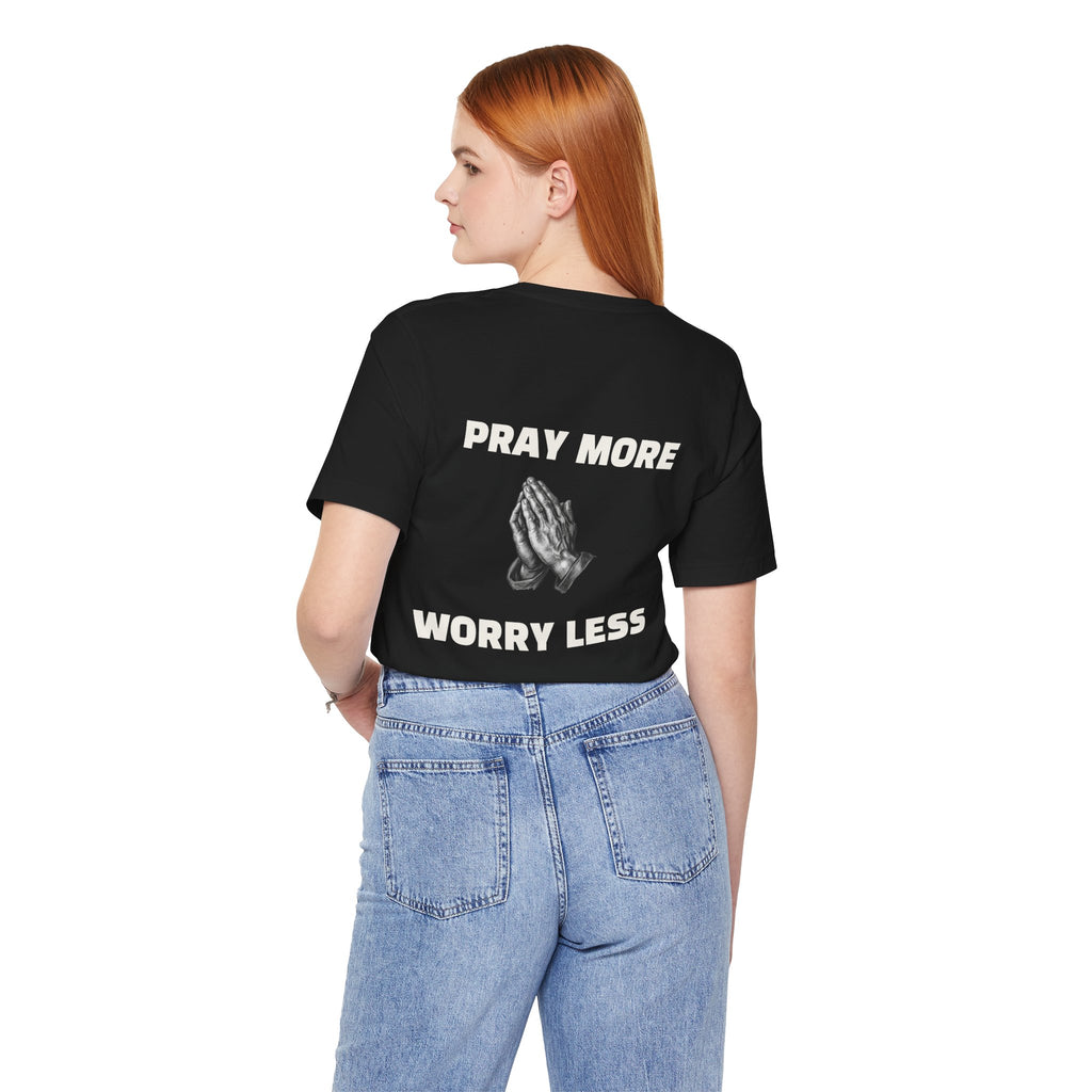 Pray More Worry Less tee | Prayer Hands Graphic Tee