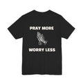 Pray More Worry Less tee | Prayer Hands Graphic Tee