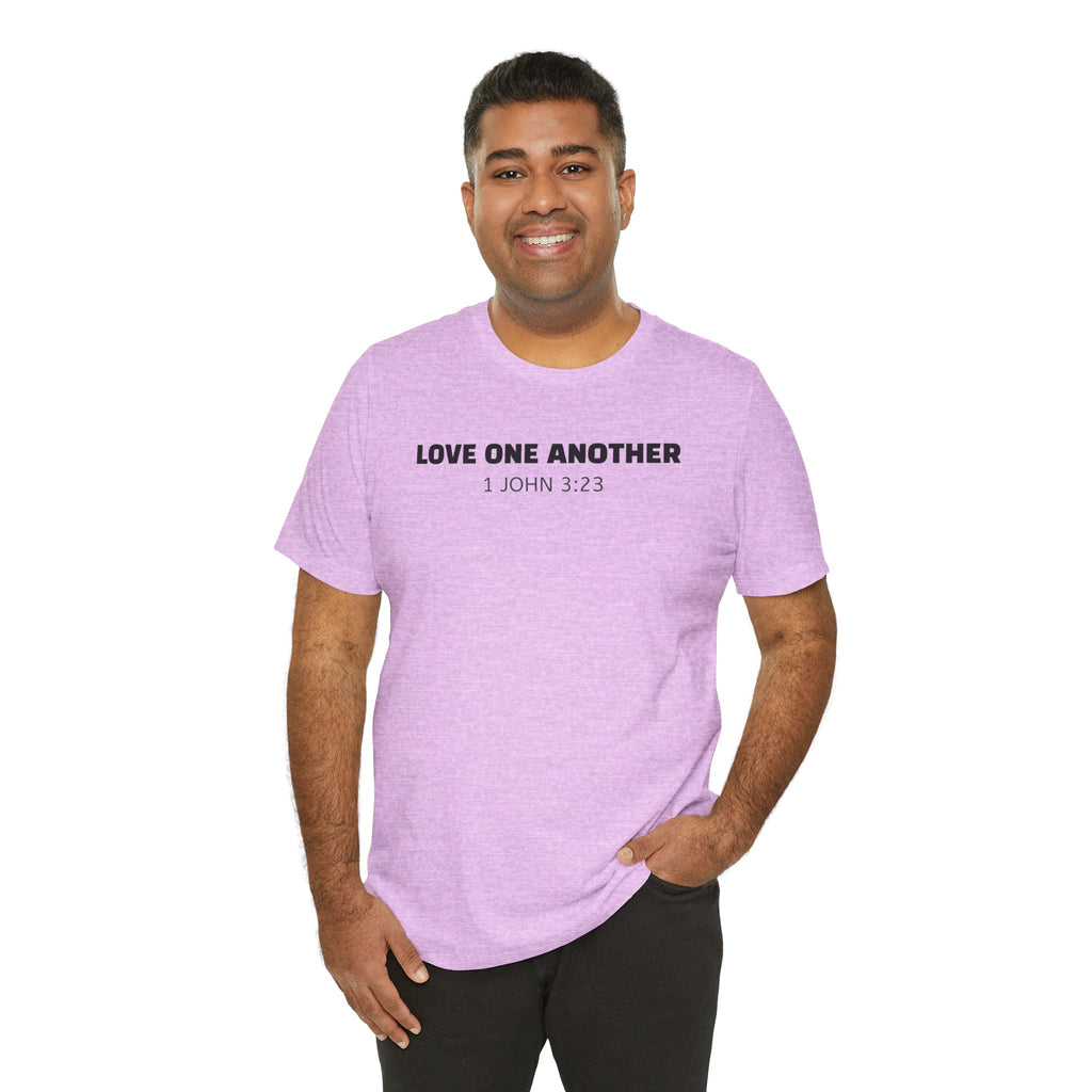 Love One Another 1 John 3:23 — Minimalist Lightweight Christian Faith T-Shirt