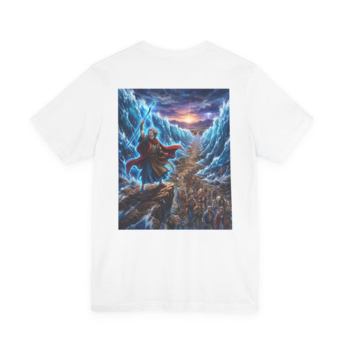 Exodus 14 Crossing the Red Sea T-Shirt | Biblical Moses Illustration