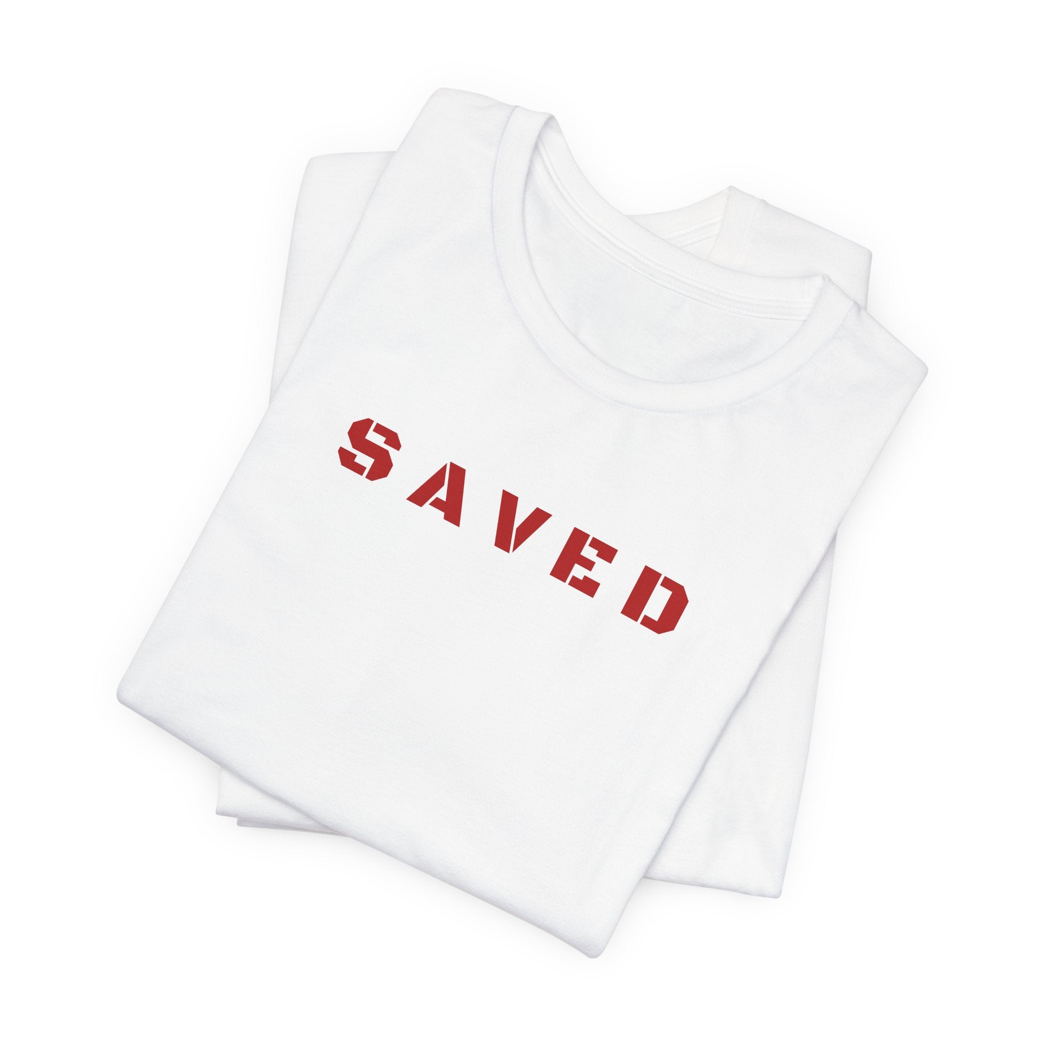 SAVED - Red text minimalist tee T-Shirt