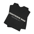 Righteous Man - Proverbs 20:7 — Minimalist Lightweight Christian Faith T-Shirt