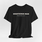 Righteous Man - Proverbs 20:7 — Minimalist Lightweight Christian Faith T-Shirt