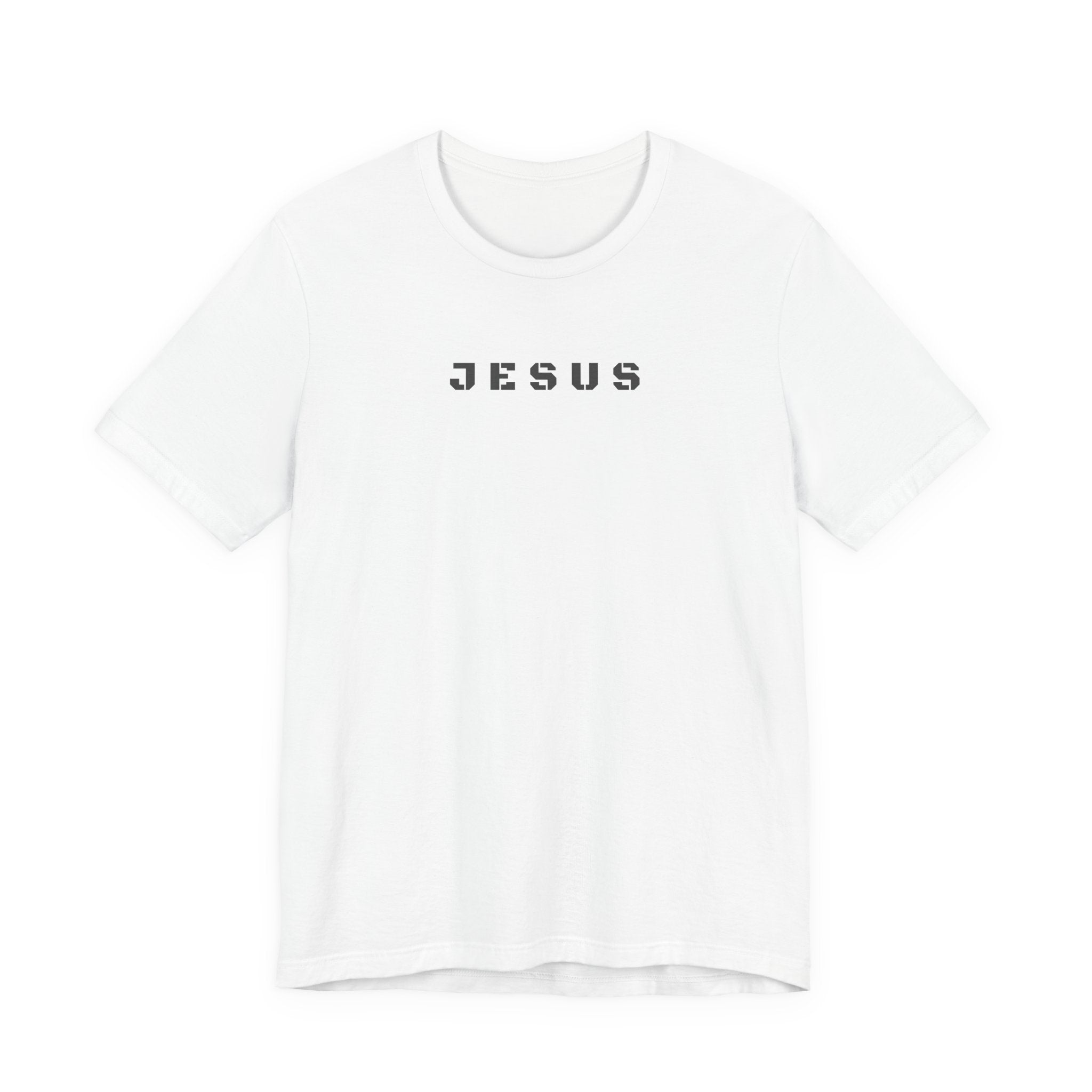 JESUS - Grey text minimalist T-Shirt