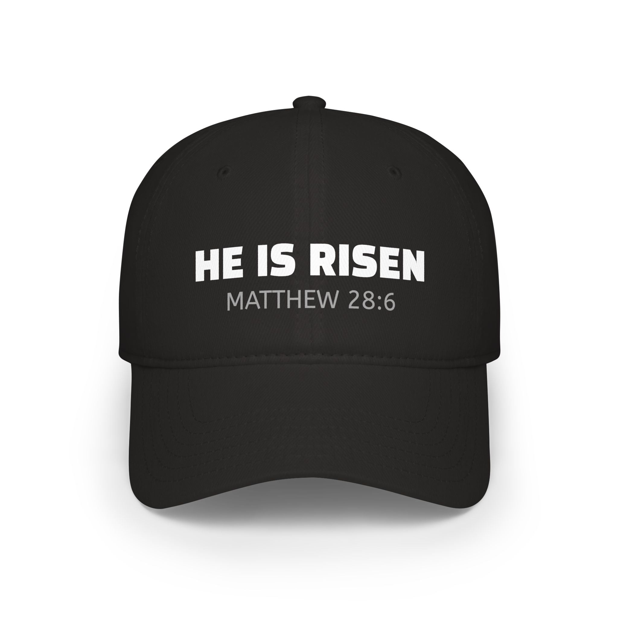 He Is Risen Cap — Matthew 28:6 Baseball Hat