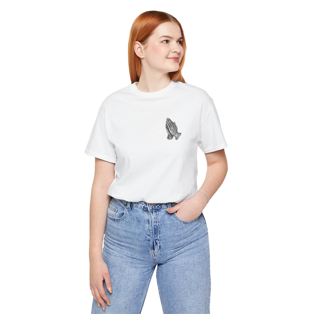 Pray More Worry Less tee | Prayer Hands Graphic Tee