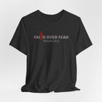 Faith Over Fear T‑Shirt — Christian Cross Inspirational Tee