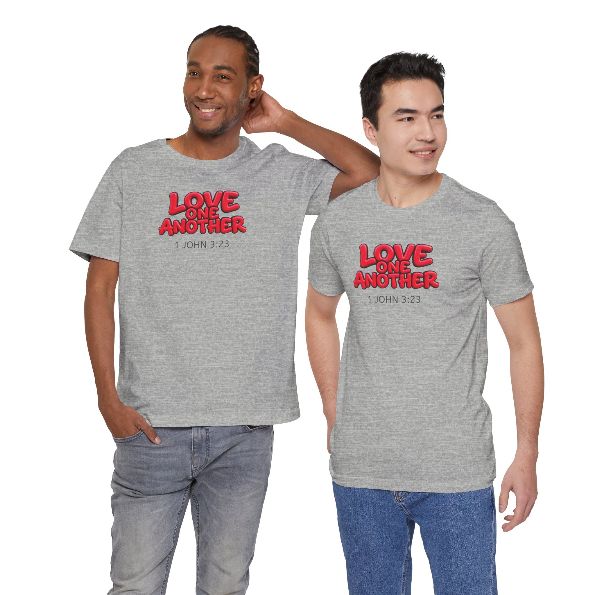 Love One Another  1 John 3:23 — Lightweight Christian Faith T-Shirt