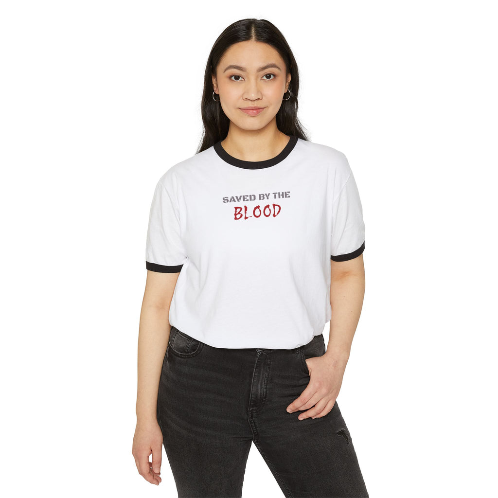 Saved by the Blood Ringer T‑Shirt