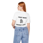 Pray More Worry Less tee | Prayer Hands Graphic Tee