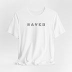 SAVED - Grey text minimalist T-Shirt