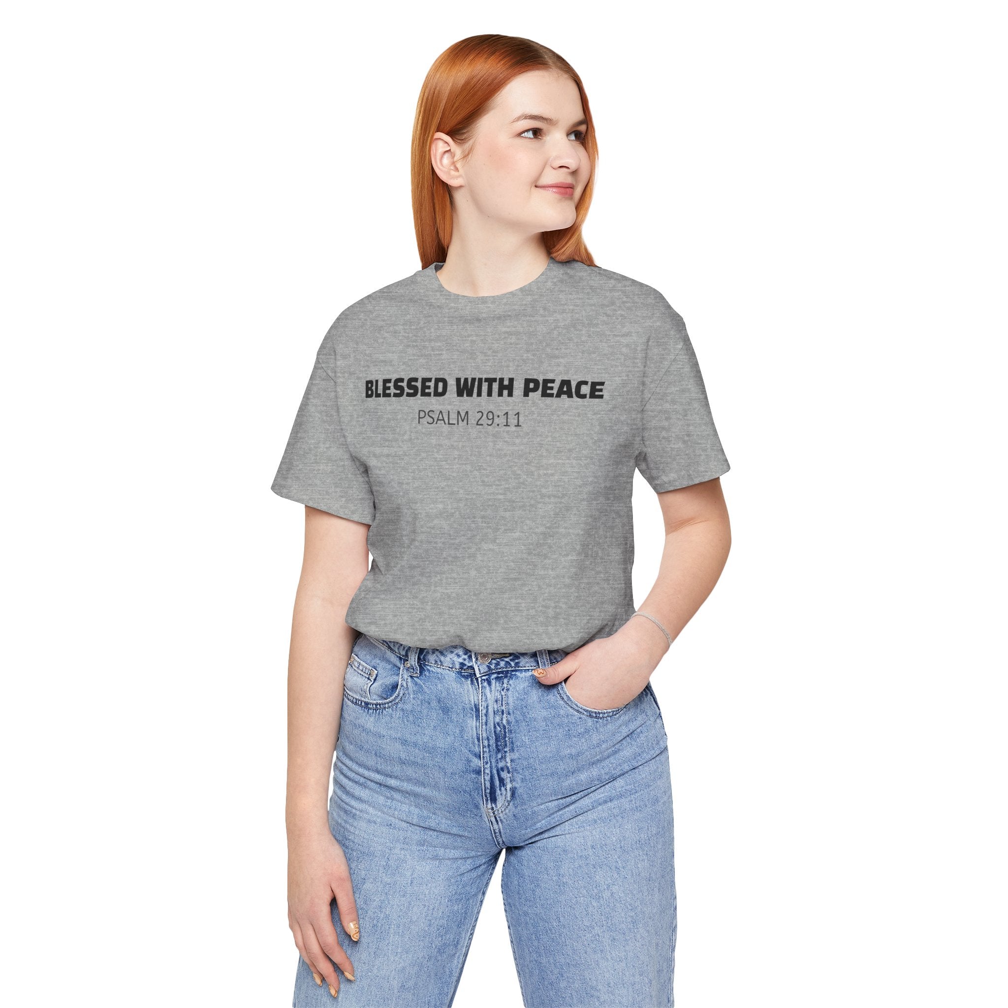 Blessed With Peace Psalm 29:11 — Minimalist Lightweight Christian Faith T-Shirt