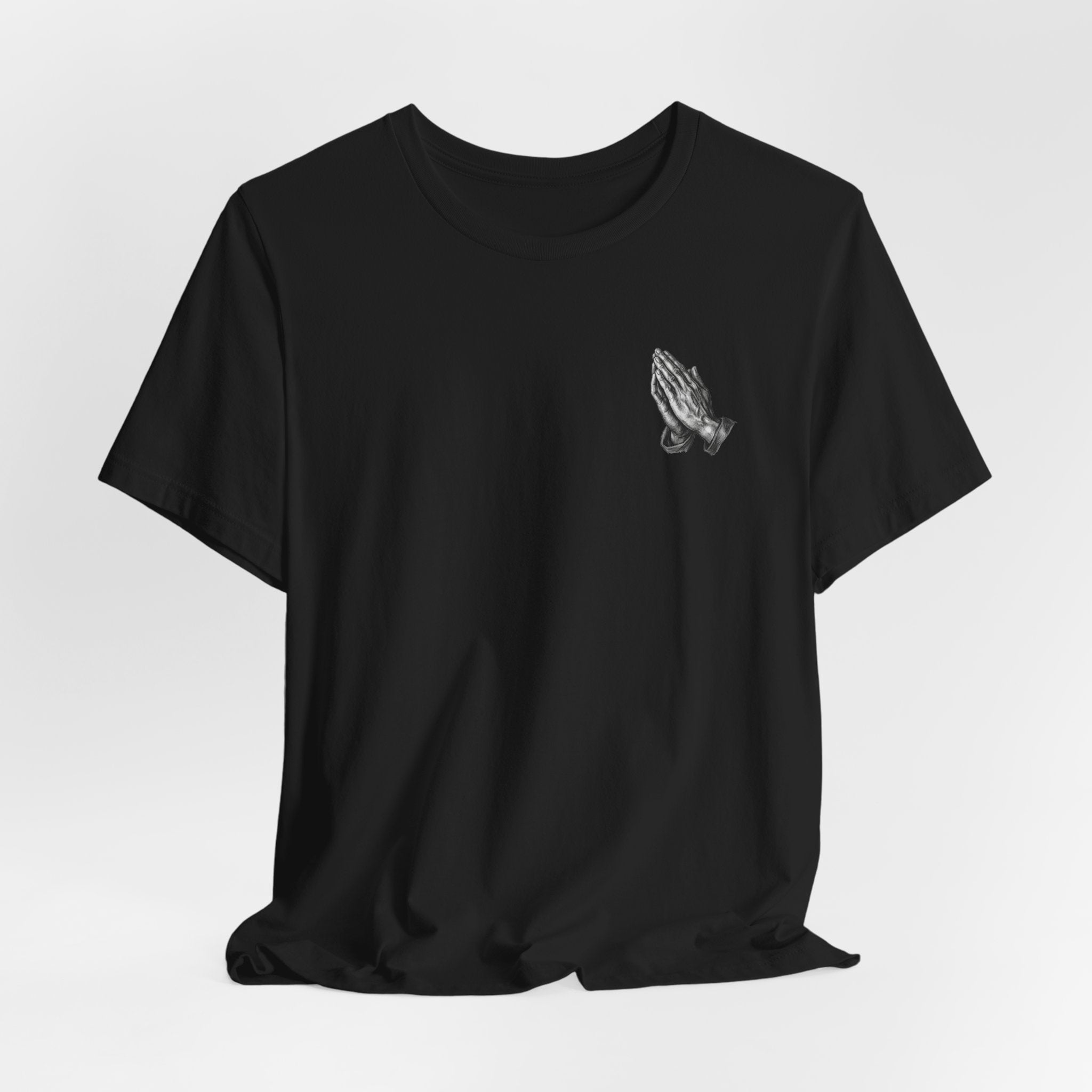 Pray More Worry Less tee | Prayer Hands Graphic Tee