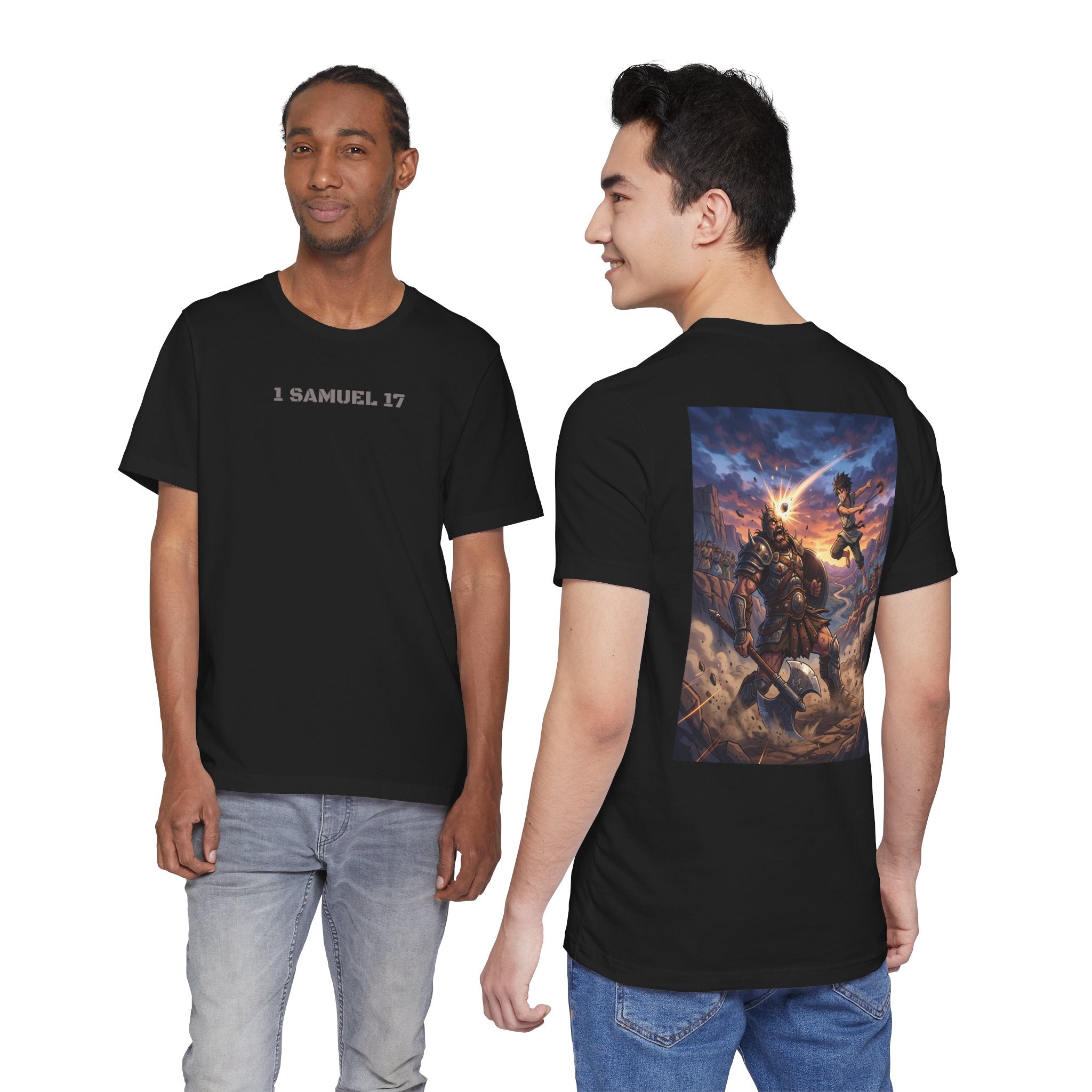 1 Samuel 17 Bible Verse T-Shirt — David vs Goliath Graphic Tee