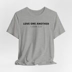Love One Another 1 John 3:23 — Minimalist Lightweight Christian Faith T-Shirt