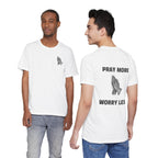 Pray More Worry Less tee | Prayer Hands Graphic Tee